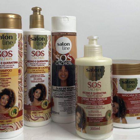 Salon line SoS Curls – Keratin & Castor oil verzorgingsset
